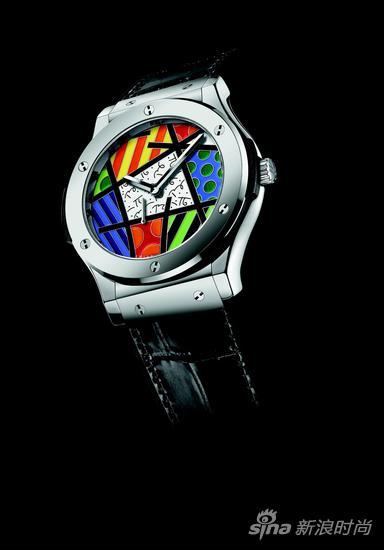 HUBLOT宇舶表经典融合珐琅布里托腕表-铂金_2
