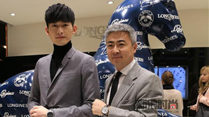 张翰现身巴塞尔浪琴展馆