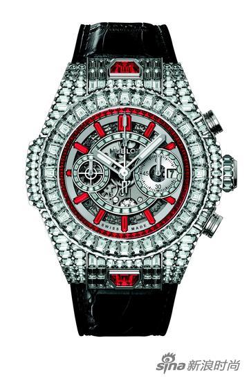 HUBLOT宇舶表Big Bang Unico“10周年”高级珠宝腕表-白钻与红宝石