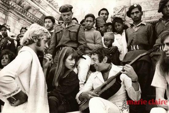 与第二任丈夫Serge Gainsbourg在一起