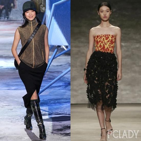 2015秋冬H&M大秀上的游天翼和上一季时的她