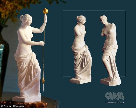 旧金山设计师科斯莫-维曼利用3D打印机复制出完整的维纳斯雕像,以纺纱的姿势示人。《米罗的维纳斯》是世界上最著名的雕像。自200多年前在希腊米洛斯岛发现这座雕像以来,爱神维纳斯摆出的姿势便成为一个不解之谜。有人认为断臂维纳斯曾拿着一面镜子,一根长矛或者一个苹果。美国作家伊丽莎白-维兰德-巴伯尔则认为维纳斯摆出的是纺纱姿势。现在,这一理论已得到验证。