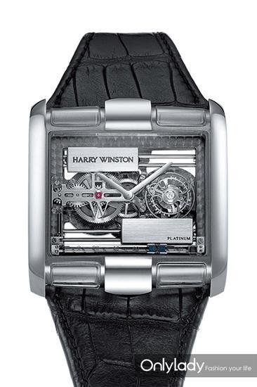 海瑞温斯顿Tourbillon Glissiere双重上链机制陀飞轮腕表