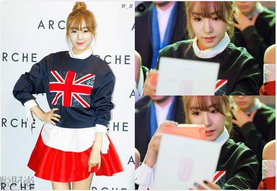 Tiffany穿着ARCHE去看ARCHE 2015春夏发布会
