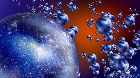 暴涨理论认为我们所处的宇宙仅仅是所谓“多重宇宙”中的一个,并且存在着一个永恒膨胀的“背景”,它在不断制造出像我们所处的宇宙这样的新的“宇宙气泡”