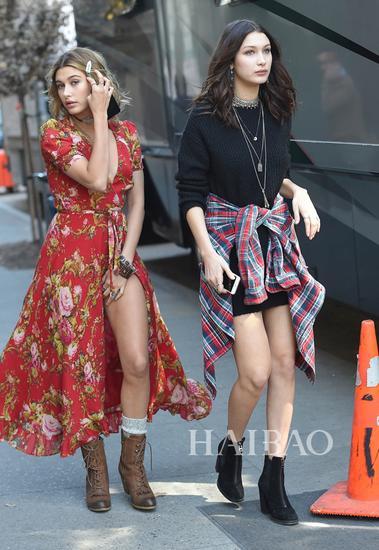 贝拉-哈迪德 (Bella Hadid)和友人