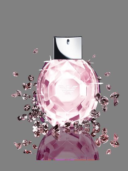 EMPORIO ARMANI DIAMONDS ROSE 安普里奥阿玛尼珍 钻粉红玫瑰女士香水产品图(带装饰版)