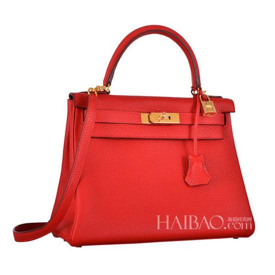 爱马仕“凯莉”包 (Hermes Kelly) 红色手袋