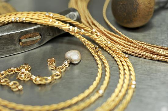 华洛芙金丝编花项链及制作工具