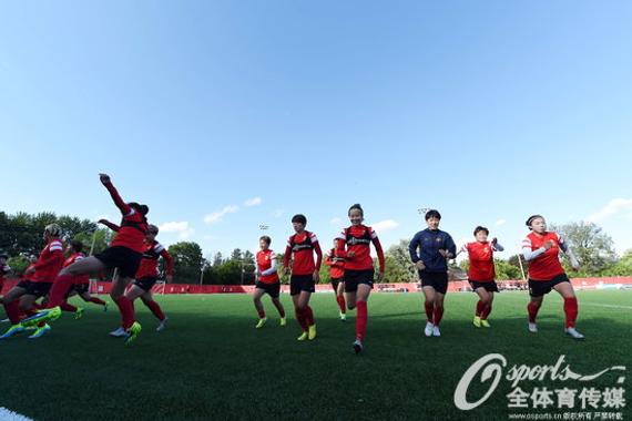 中国女足训练备战