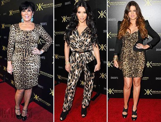“吓跑金钱豹”系列发布会:母亲Kris Jenner、Kim Kardashian 及妹妹Kloe Kardashian