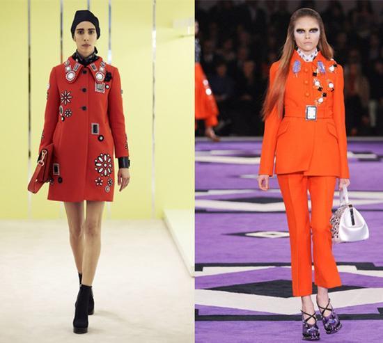 Marc Jacobs Resort 2016(左) vs Prada Fall 2012(右)