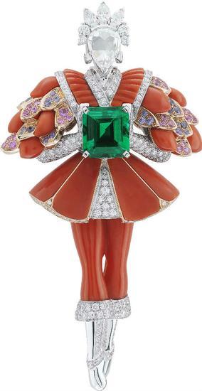 VanCleef & Arpels 高级珠宝Peau d’Âne raconté par V驴皮公主系列Prince rouge胸针