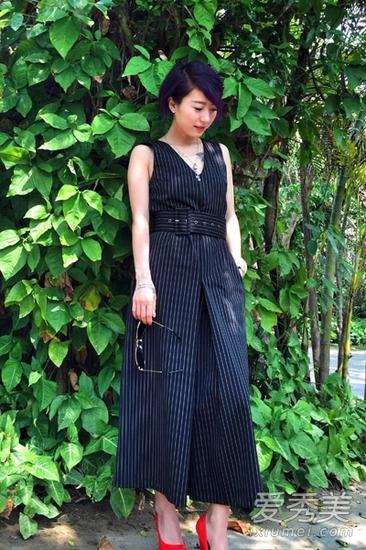 杨子晴阔腿裤造型