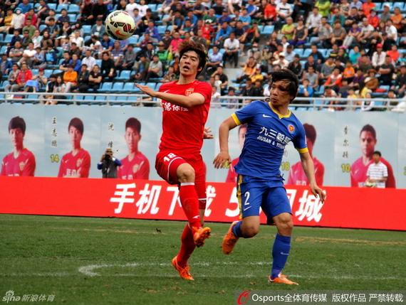 河太均以14球暂列中甲射手榜第一