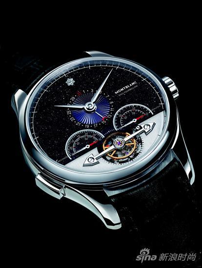 万宝龙传承Chronométrie系列外置陀飞轮瓦斯科·达·伽马计时码表限量版 表壳采用18K白金