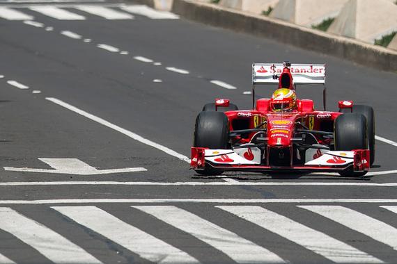 F1法拉利车队在墨西哥城路演