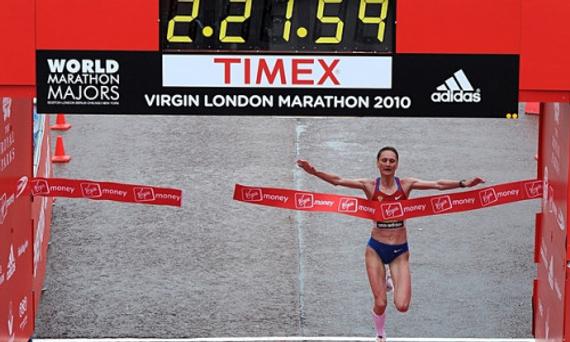 因禁药被罚禁赛的原2010年伦敦女子马拉松冠军、俄罗斯选手莉莉娅·舍巴科娃。