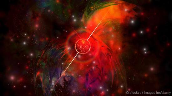 一颗脉冲星示意图