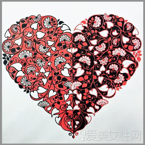 《秘密花园》绘图:红+白+黑+粉红