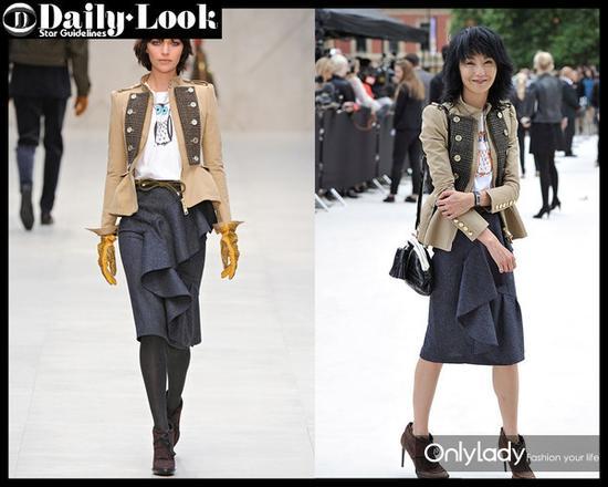 张曼玉穿Burberry