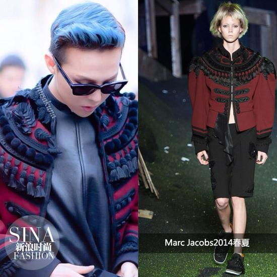 出席时装周的权志龙选择Marc Jacobs 2014春夏女装系列