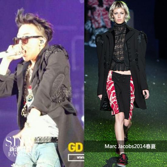 权志龙演唱会穿2014春夏Marc Jacobs女装