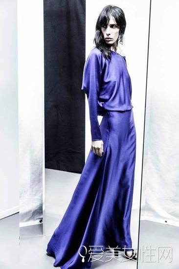Lanvin2015早秋蓝色礼裙