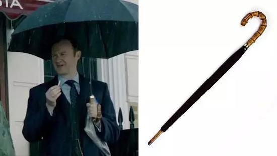 《神探夏洛克》中卷福的哥哥 Mycroft Holmes 拿Fox Umbrella 制作的钢骨架竹柄伞