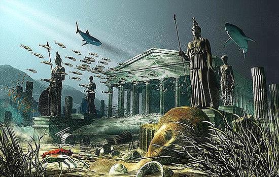 作家同时又是亚特兰蒂斯专家的弗拉努表示,这个地中海岛屿的南端类似于水下的庞贝。这座古城可能是柏拉图虚构的亚特兰蒂斯岛(构想图显示)的灵感源泉。