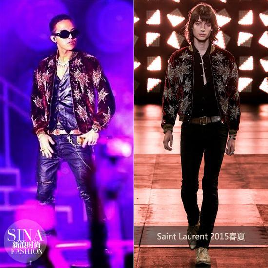 权志龙身穿Saint Laurent 2015春夏系列男装