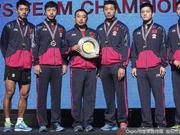 亚乒赛-张继科樊振东丢局 中国3-0日本收九连冠