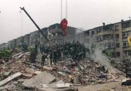 图为石家庄特大爆炸案现场