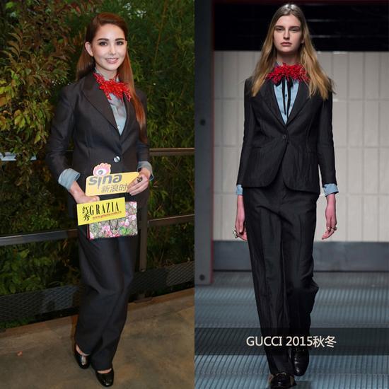 昆凌出席Gucci2016春夏秀场