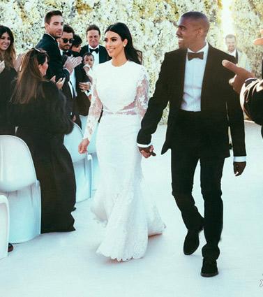 美国话题名媛Kim Kardashian与知名歌手Kanye West