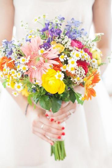 彩色手捧花