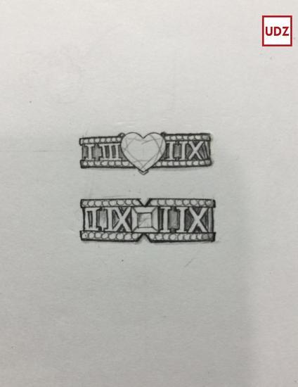 黄晓明、Angelababy对戒“将心注入”设计草图