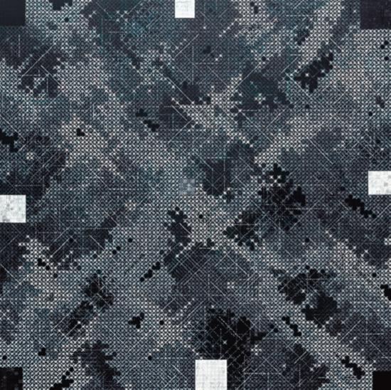 丁乙《十示2011-4》,布面丙烯,300 x 300