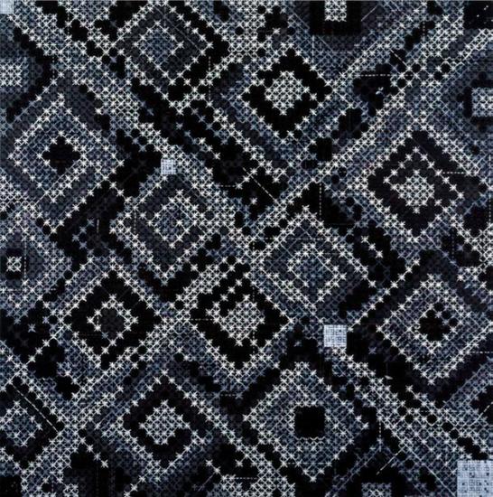 丁乙《十示2013-2》,布面丙烯,200 x 200 cm