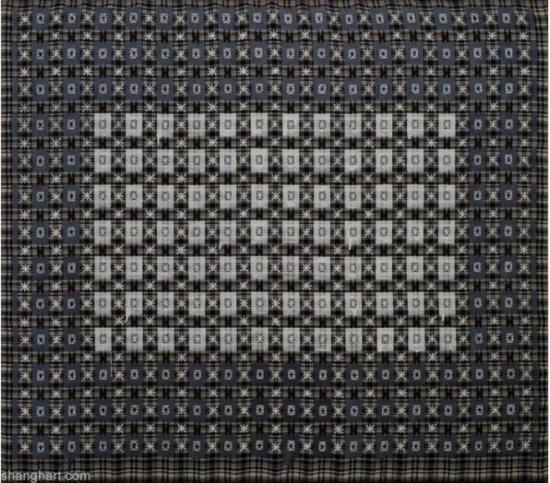 丁乙《十示97-23》,成品布上丙烯,140 x 160 cm