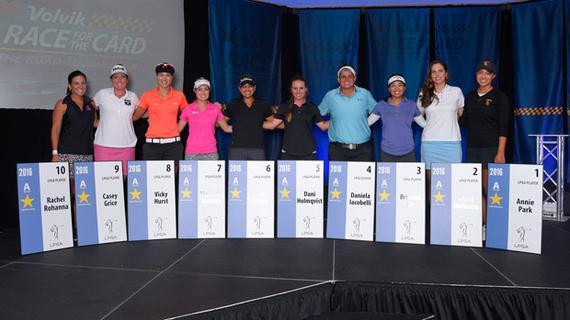 获得下赛季LPGA参赛全卡的10位选手