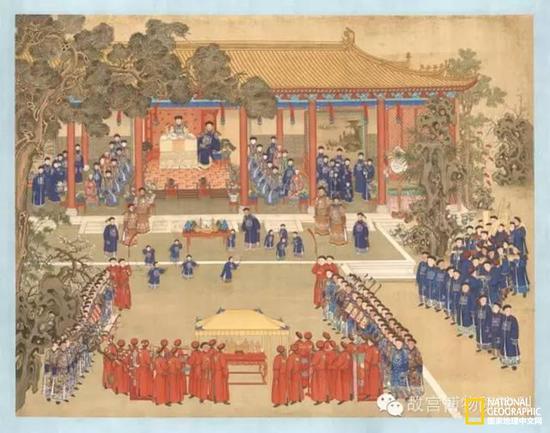 姚文瀚画《崇庆皇太后八旬万寿图》(复制品,真品于午门展厅展出)