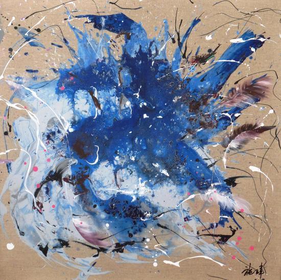 《花非花系列-7》,布面油画,(80cm×80cm),2014,北京宋庄