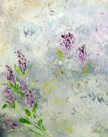 《花非花系列-1》,布面油画,(80cm×100cm),2014,北京宋庄