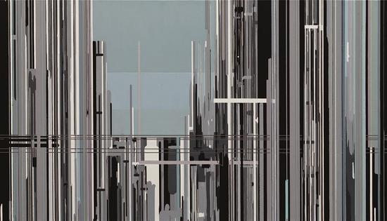 刘韡(中国,1972年出生),《紫气》,2009年作。 300万落槌。 油彩画布