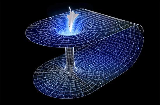 时空的折叠以及连接两个遥远宇宙区域的虫洞