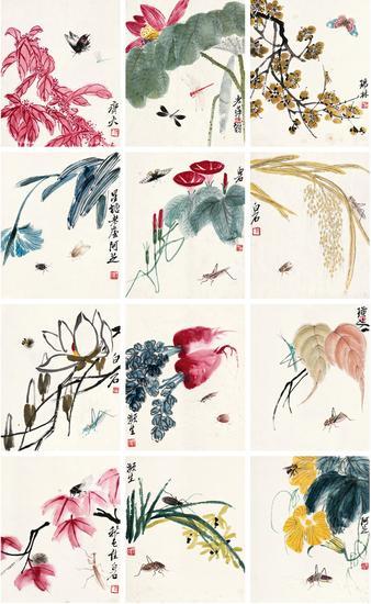 龙美术馆馆藏 齐白石《可惜无声 · 花草工虫册》