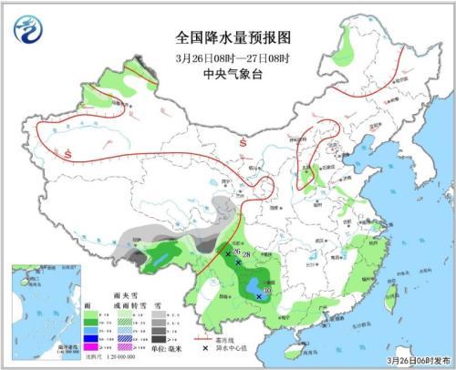 广西云南等地局地有大雨 京津冀中部有轻到中度霾