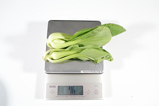 24小时冷藏后的蔬菜为46克