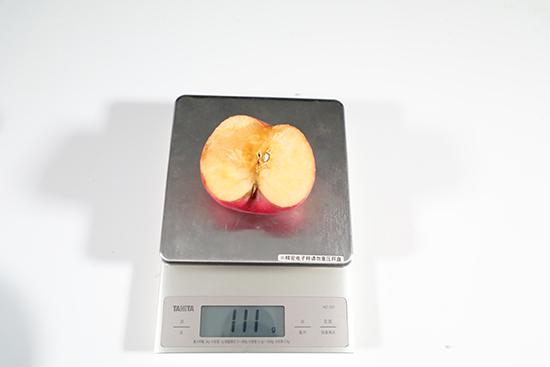 24小时冷藏后的苹果为111克
